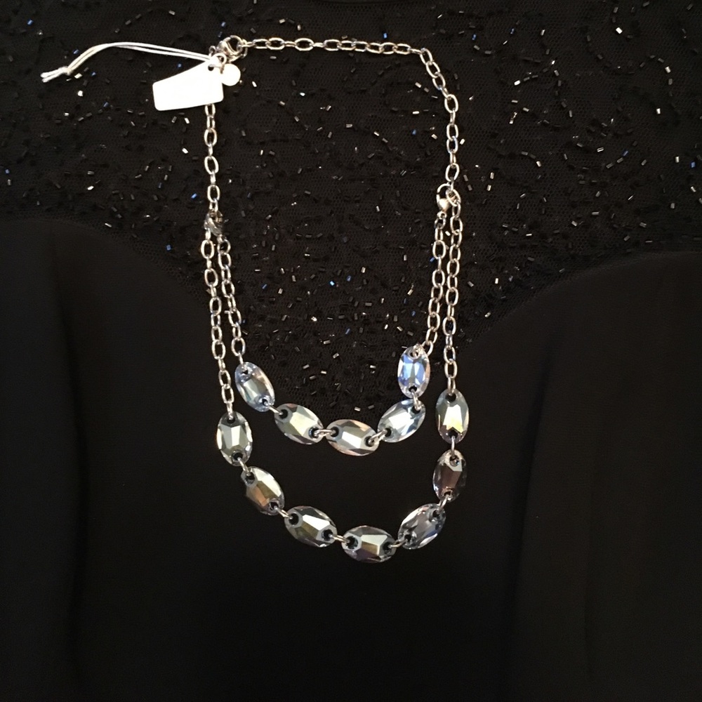 Double Necklace with Swarovski elements.